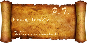 Pacsay Teréz névjegykártya